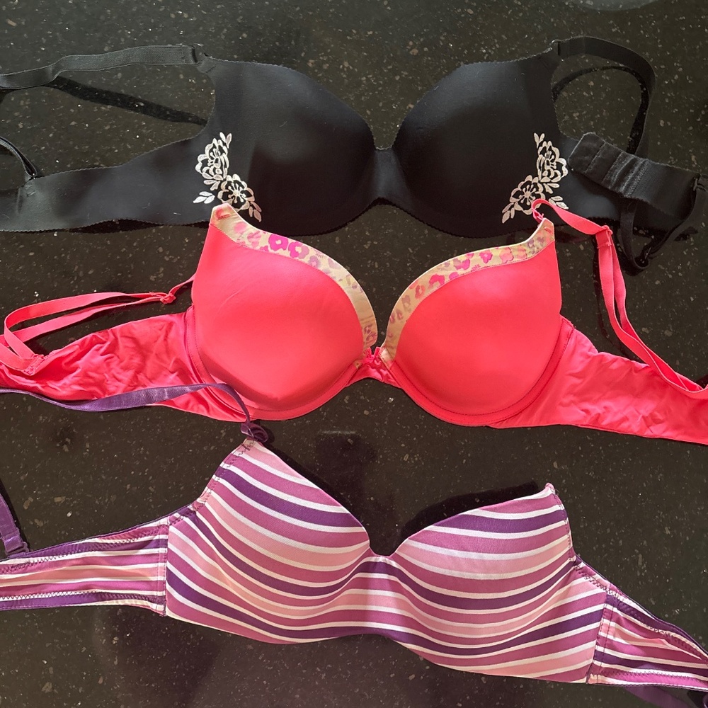 Lot of three rampage 36B, pink 36B, wonder bra 34B